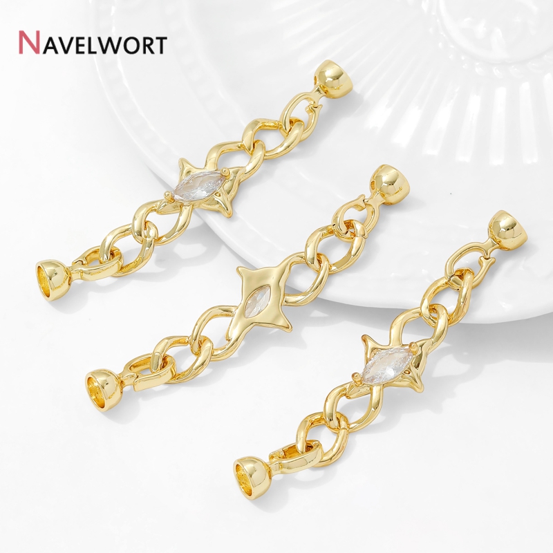 Jewelry Making Chain - Fecho Conector de Latão Banhado a