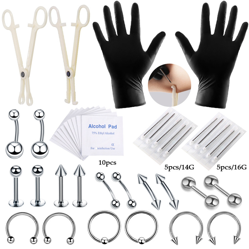 Jewelry Plier Set - 42 pçs/set corpo piercing kit ferramenta