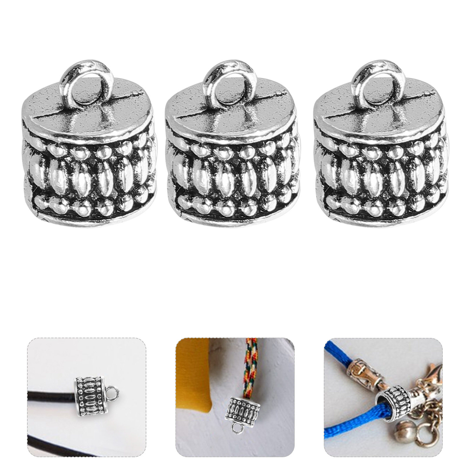 Jewelry Making Silver - 20 Peças de Contas de Metal