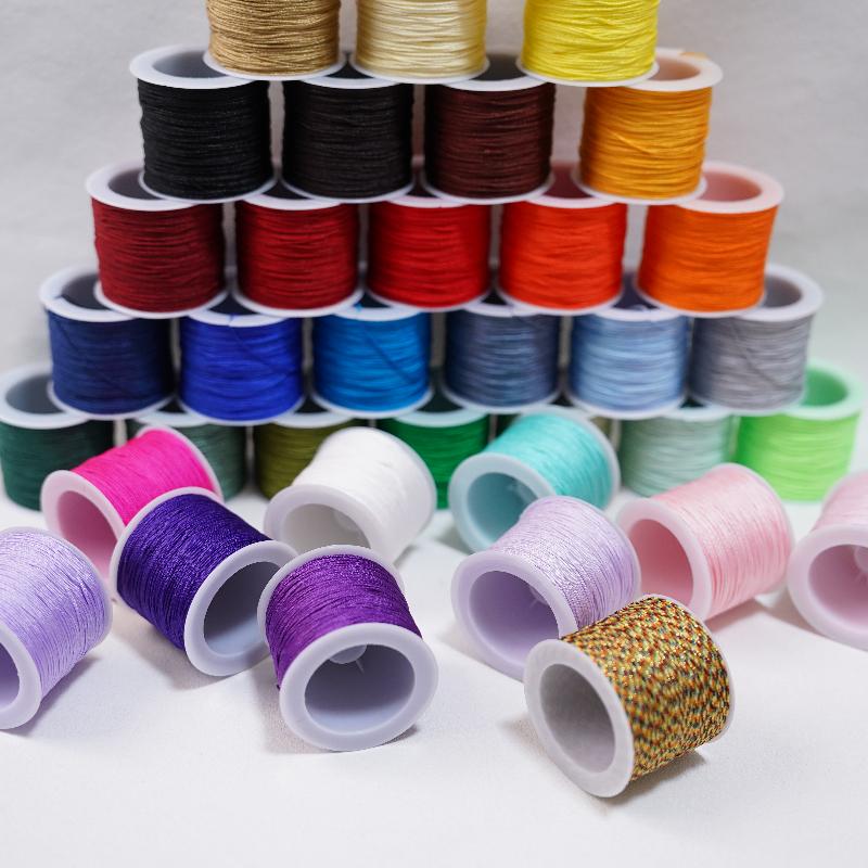 Knotting Cord Silk - Novo 50m 0.8mm artesanato cabo de