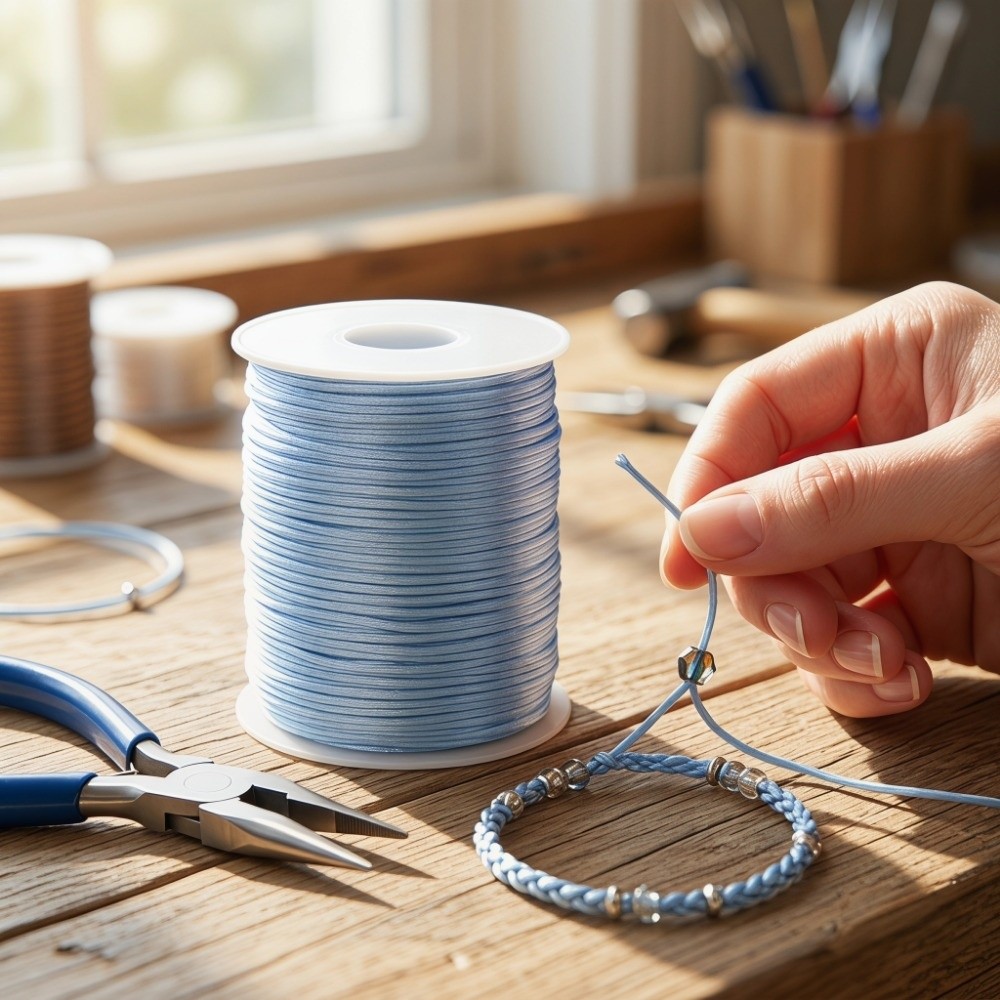 Knotting Cord Silk - Corda de Artesanato de 100m, 1.5mm,