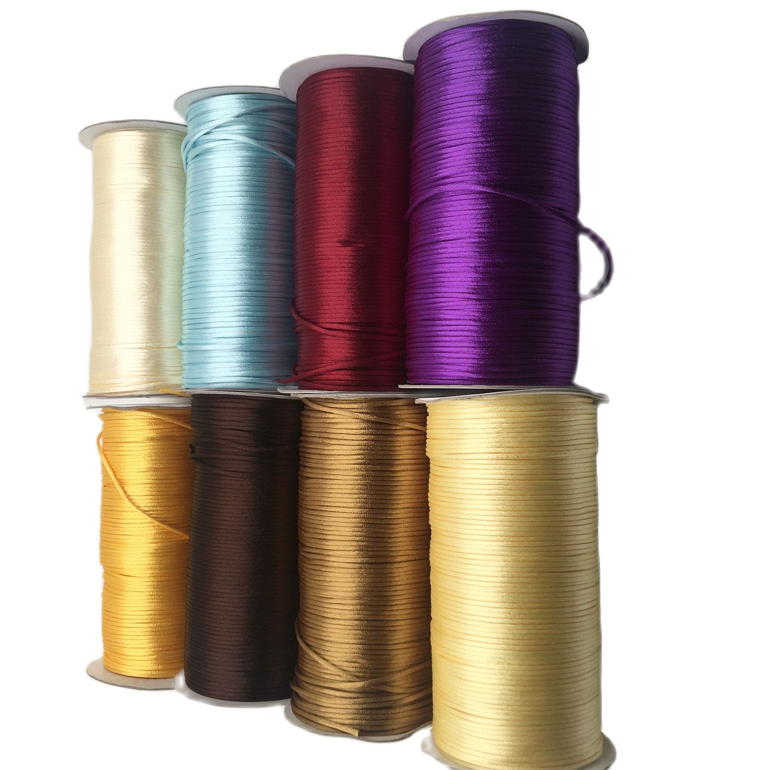 2mm trançado macrame seda macr - Knotting Cord Silk avaliação e preço