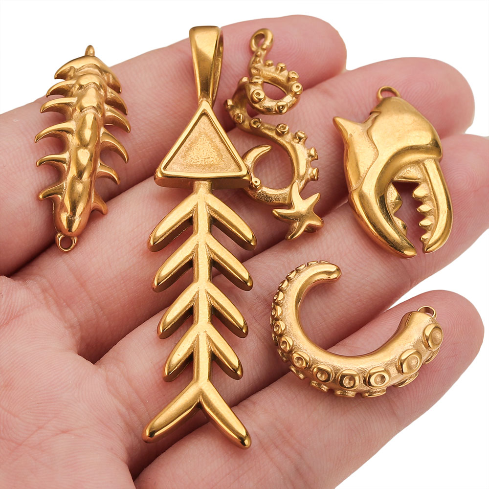 5 Peças de Pingentes de Animai - Jewelry Making Materials Wholesale avaliação e preço