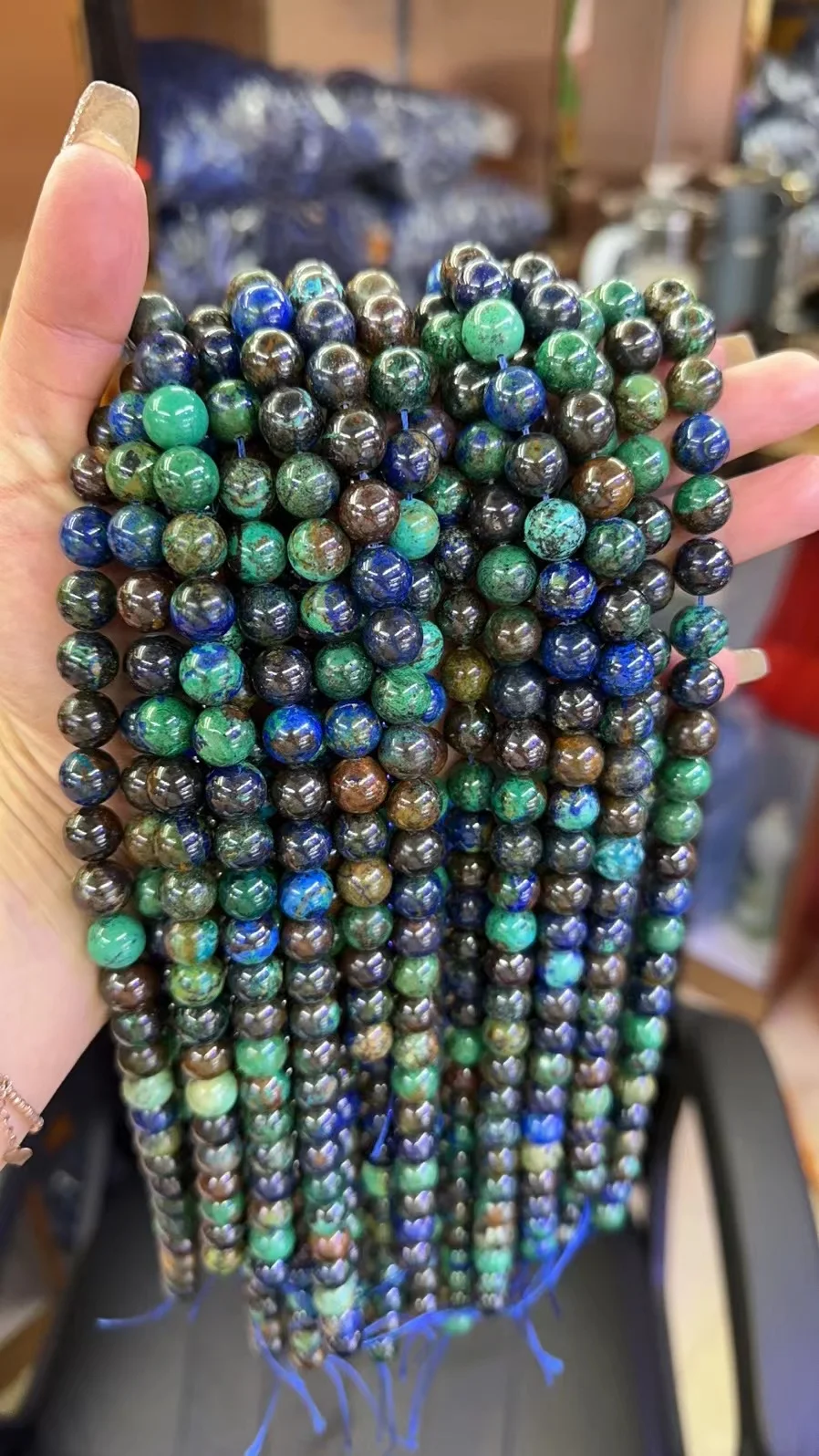 Novo natural azurite malaquita - Jewelry Making For Seniors avaliação e preço