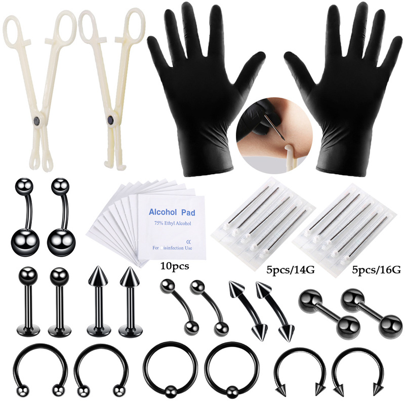 42 pçs/set corpo piercing kit  - Jewelry Plier Set avaliação e preço