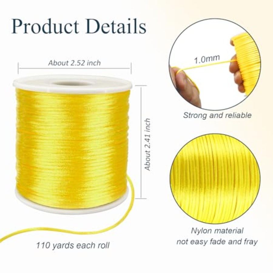 Corda de Cetim de Nylon 1mm Ra - Knotting Cord Silk avaliação e preço