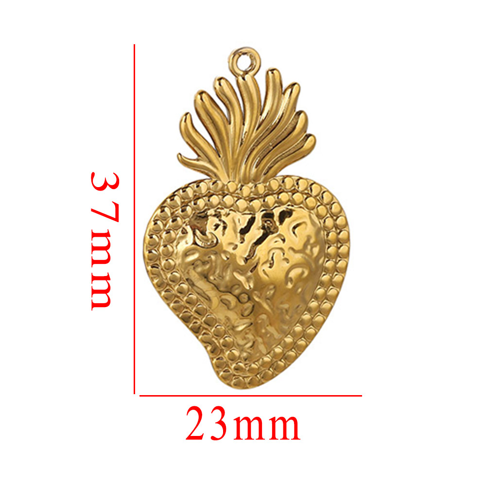 5 pçs de aço inoxidável coraçã - Jewelry Making Materials Wholesale avaliação e preço