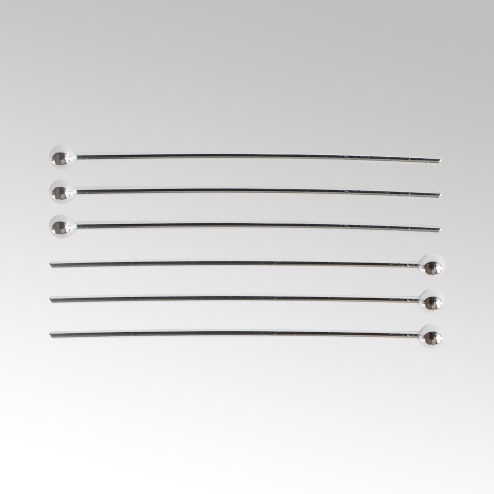 Alfinetes de cabeça esférica e - Jewelry Making Silver avaliação e preço