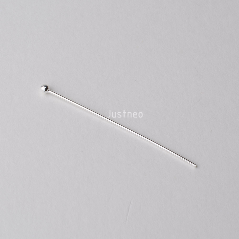 Alfinetes de cabeça esférica e - Jewelry Making Silver avaliação e preço