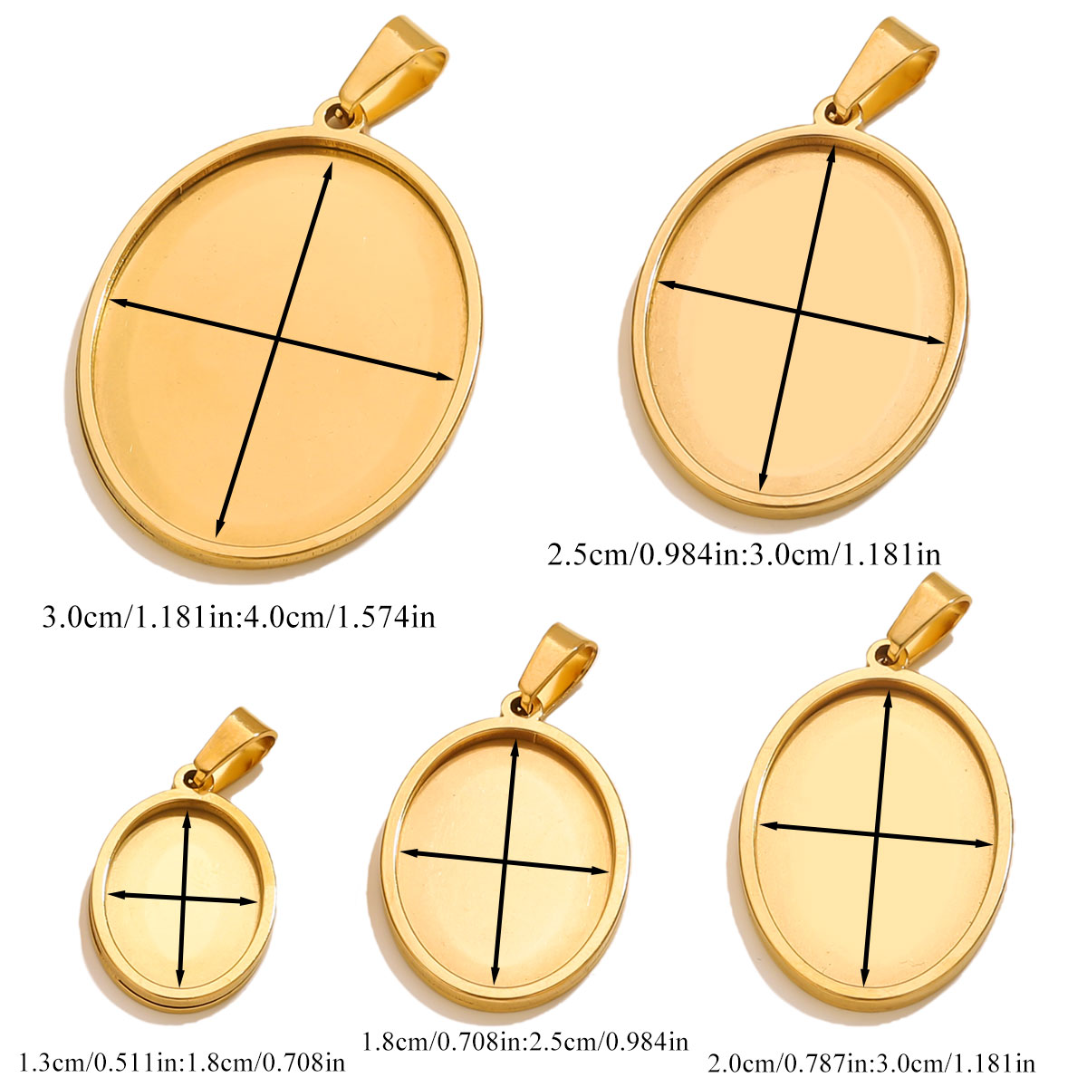 5 pçs encantos de aço inoxidáv - Jewelry Making Materials Wholesale avaliação e preço