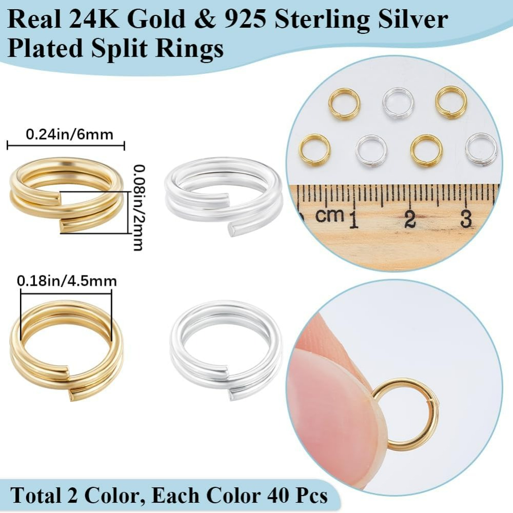 1 caixa 80 peças anel de salto - Jewelry Making Silver avaliação e preço