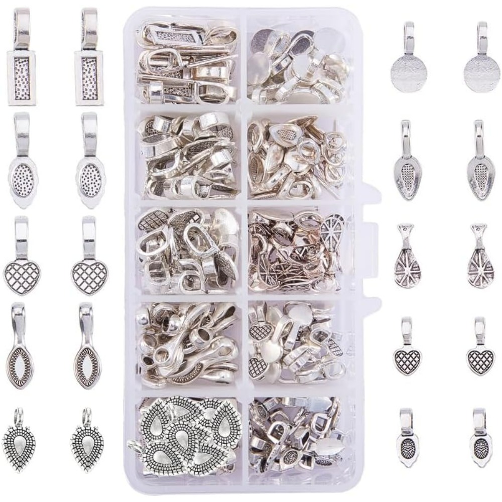 200 peças 10 estilos de liga d - Jewelry Making Silver avaliação e preço