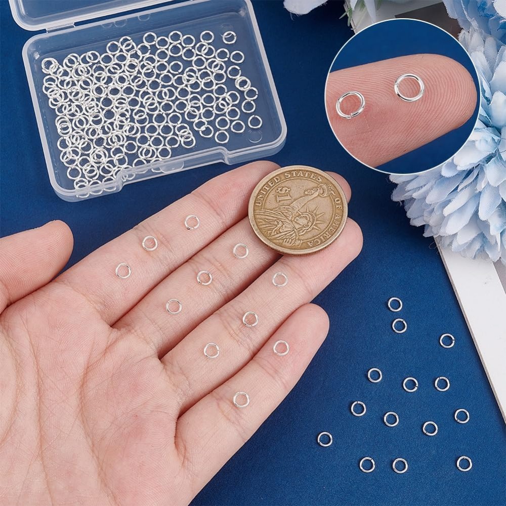 200 peças 925 anéis de salto a - Jewelry Making Silver avaliação e preço